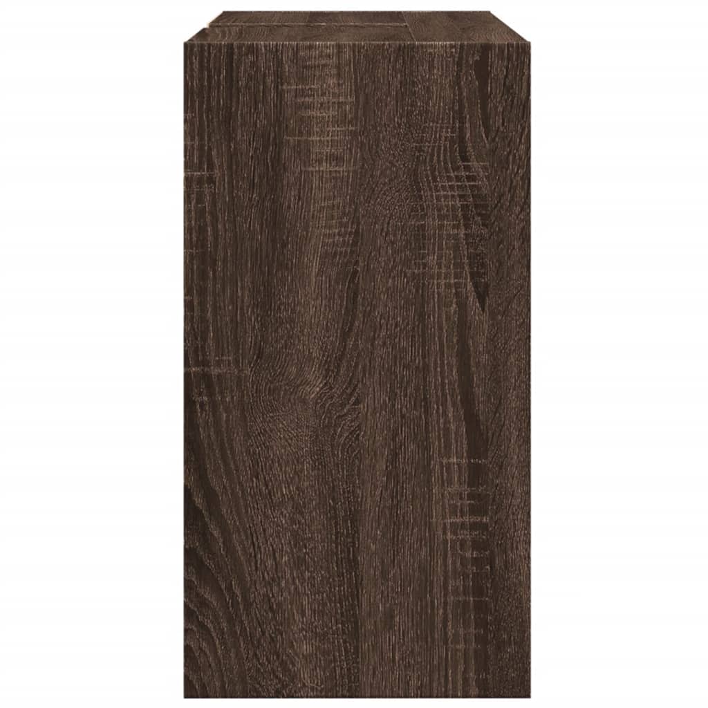 Meuble vasque aspect chêne marron 63x29x55 cm en bois