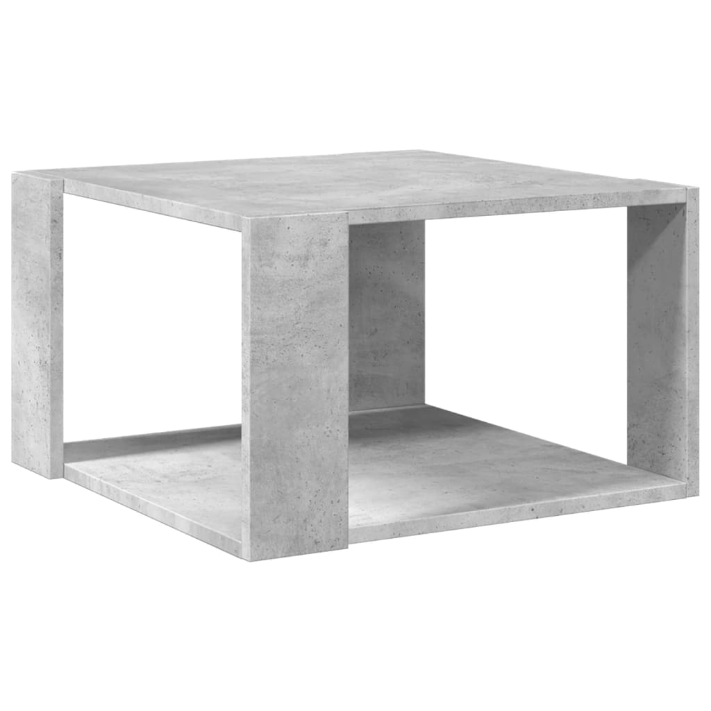 Table basse gris béton 51,5x51,5x30 cm en bois
