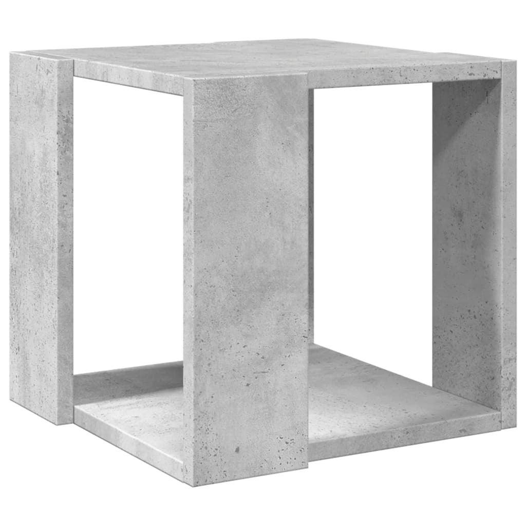 Table basse gris béton 32x32x30 cm en bois