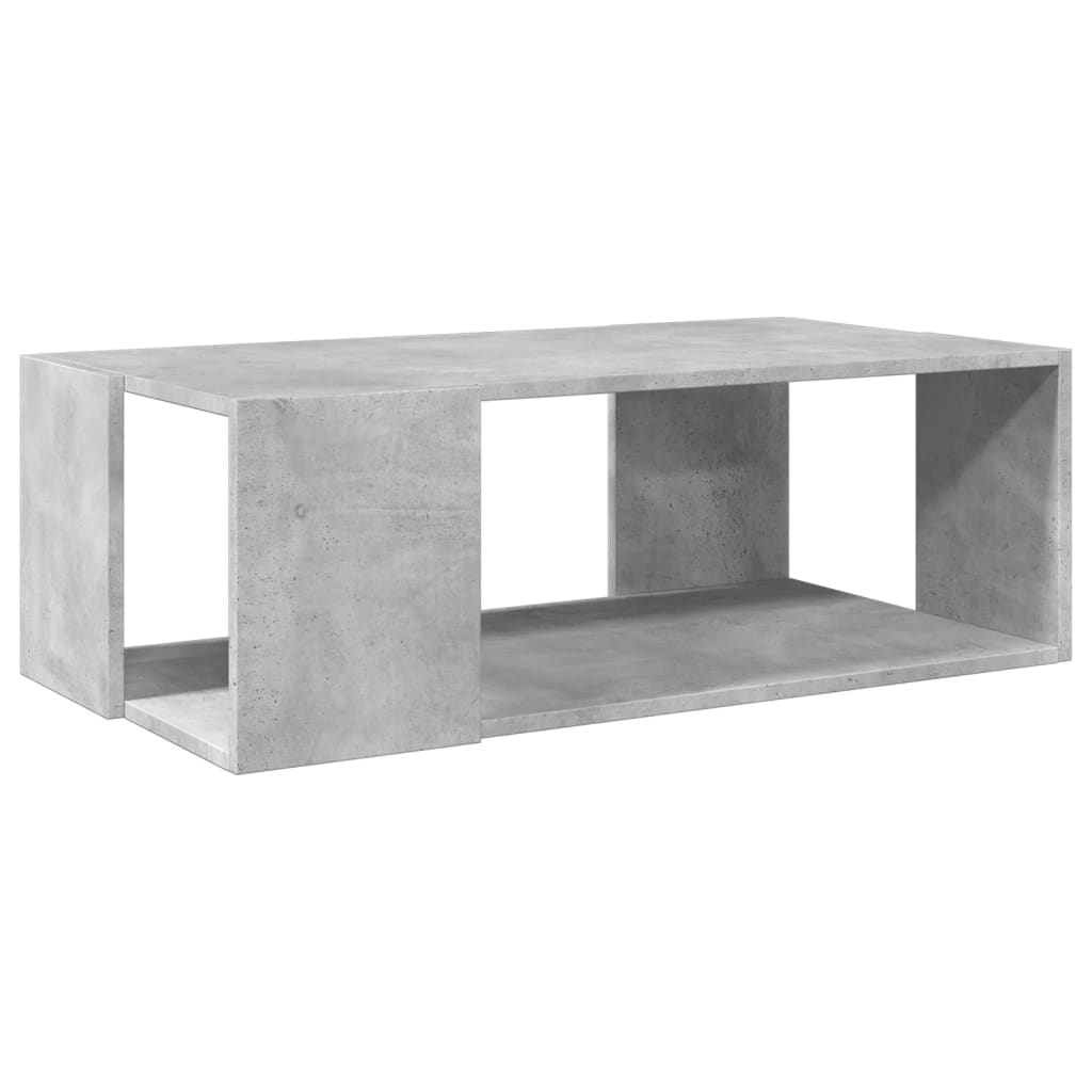 Table basse gris béton 89,5x48x30 cm en bois