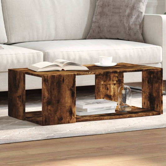 Coffee table smoked oak 89.5x48x30 cm wood material