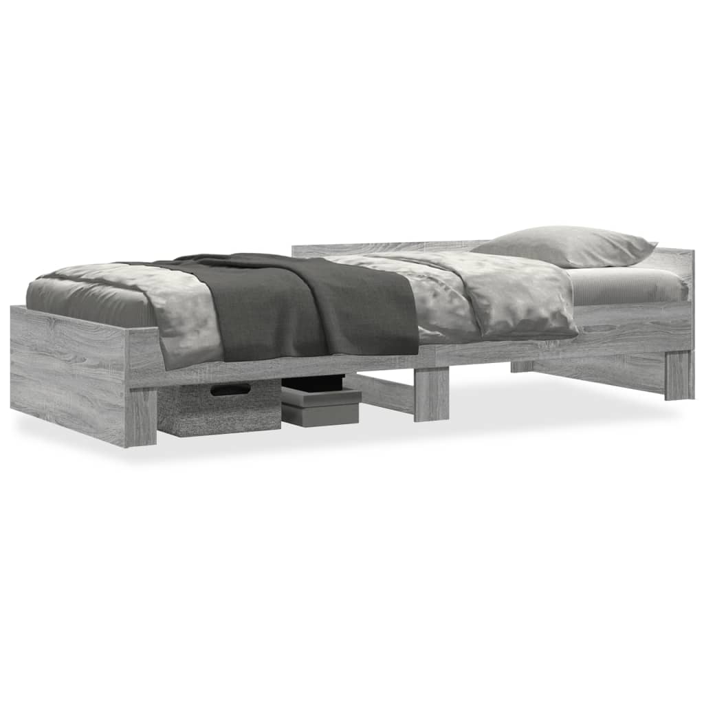 Bed frame Grey Sonoma 90x190 cm wood material
