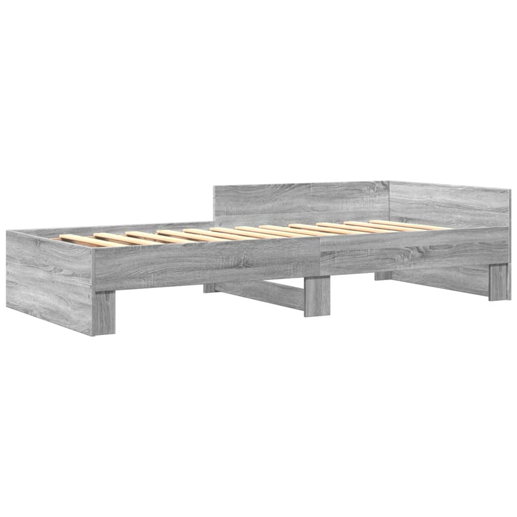 Bed frame Grey Sonoma 90x190 cm wood material
