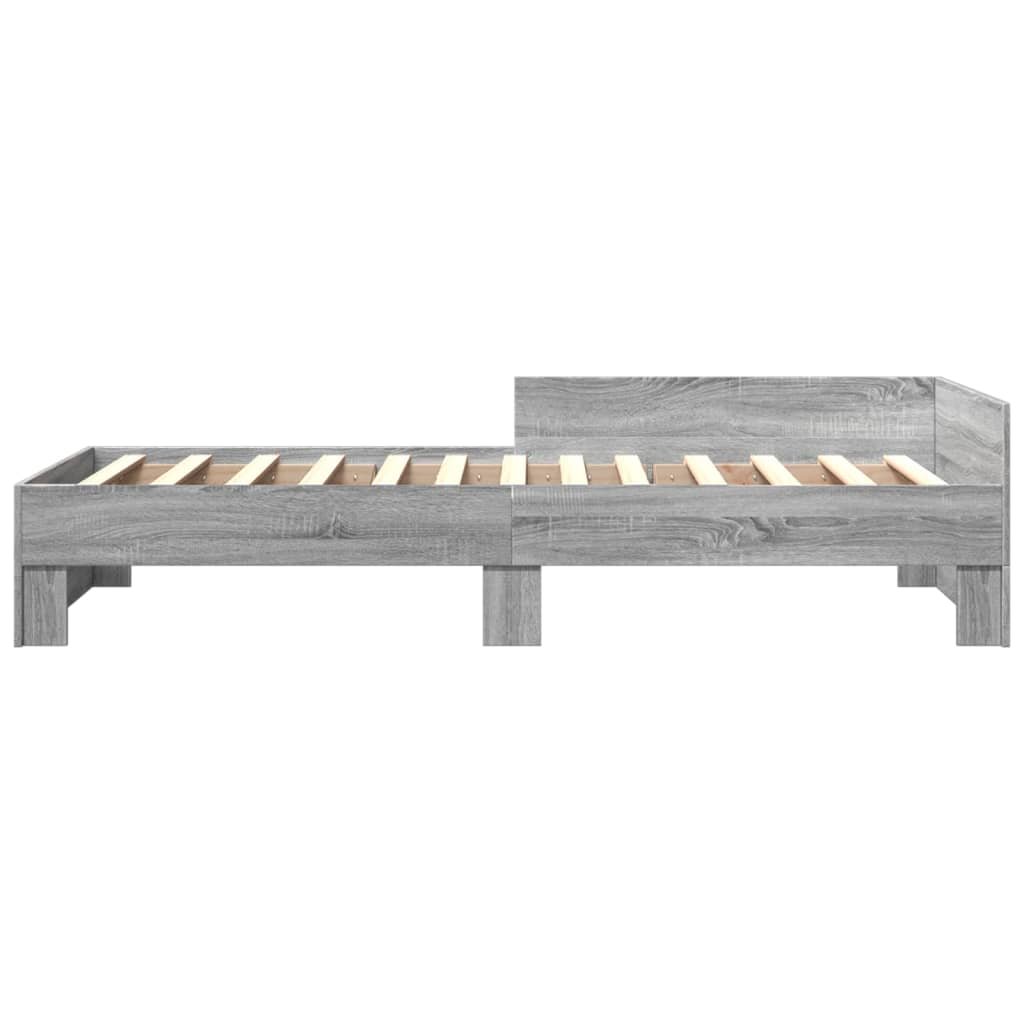 Bed frame Grey Sonoma 90x190 cm wood material