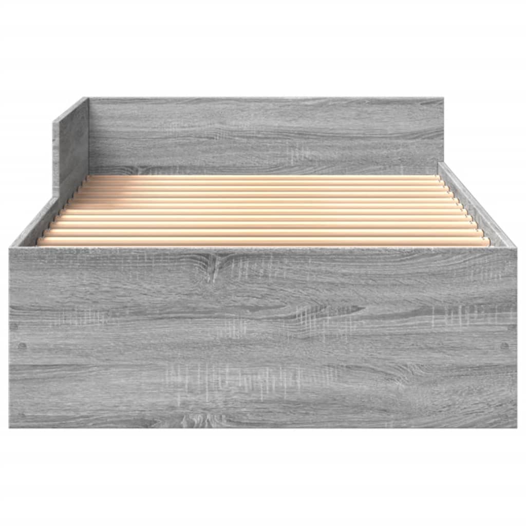 Bed frame Grey Sonoma 90x190 cm wood material