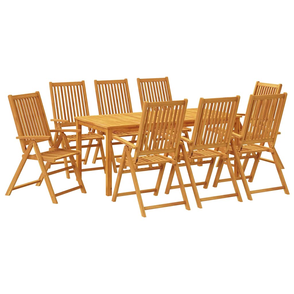 9-tlg. Garten-Essgruppe 180x90x75 cm Massivholz Akazie