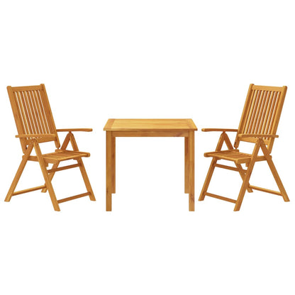 3-tlg. Garten-Essgruppe 85x85x74 cm Massivholz Akazie
