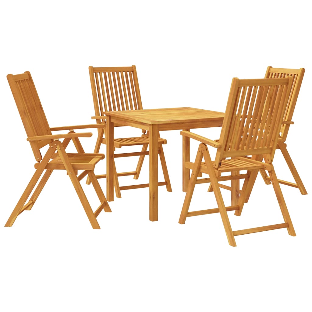 5-tlg. Garten-Essgruppe 85x85x74 cm Massivholz Akazie