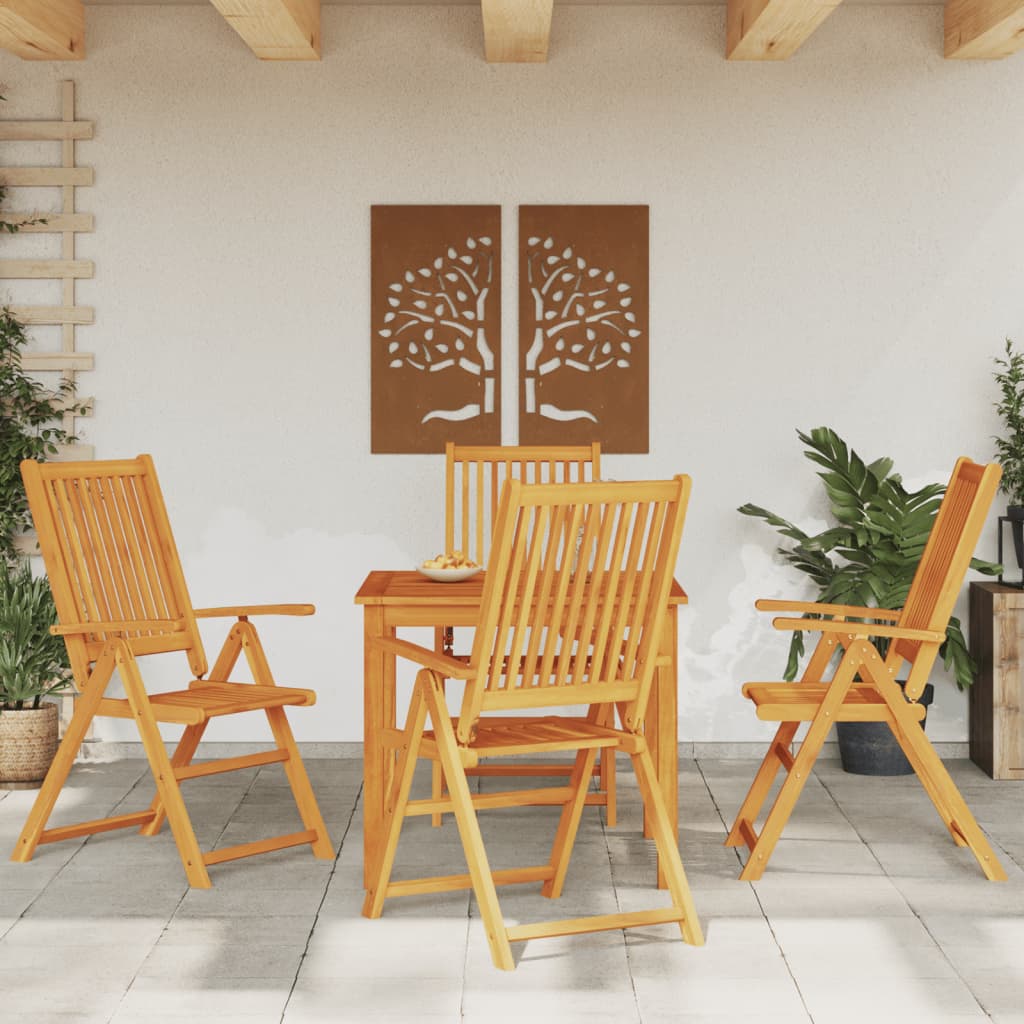 5-tlg. Garten-Essgruppe 85x85x74 cm Massivholz Akazie