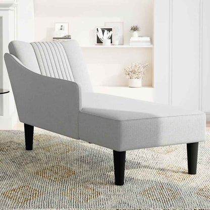 Chaiselongue mit Rechter Armlehne Wolkengrau Stoff
