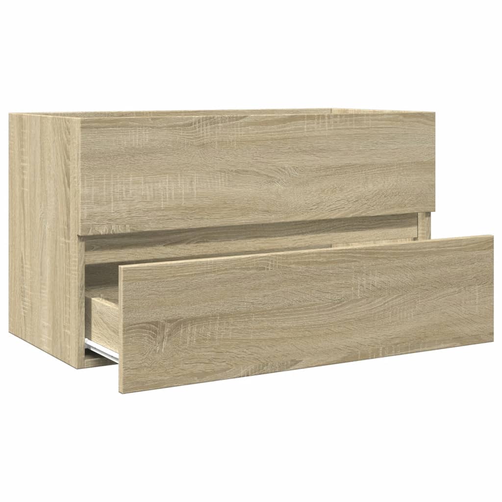 Waschbeckenunterschrank Sonoma-Eiche 80x38,5x45cm Holzwerkstoff