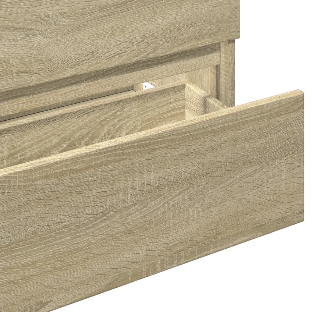 Meuble vasque chêne Sonoma 80x38,5x45cm matière bois