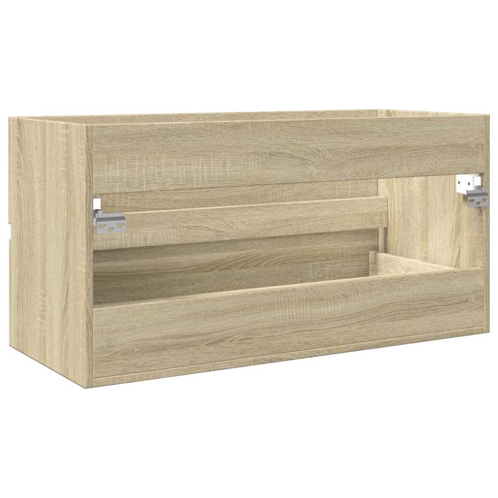 Waschbeckenunterschrank Sonoma-Eiche 90x38,5x45cm Holzwerkstoff