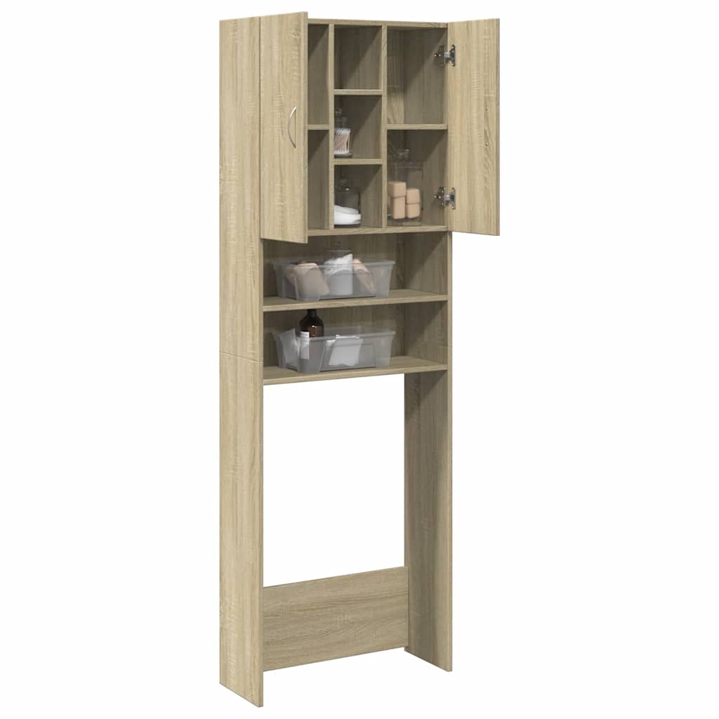 Meuble lave-linge chêne Sonoma 64x25,5x190 cm
