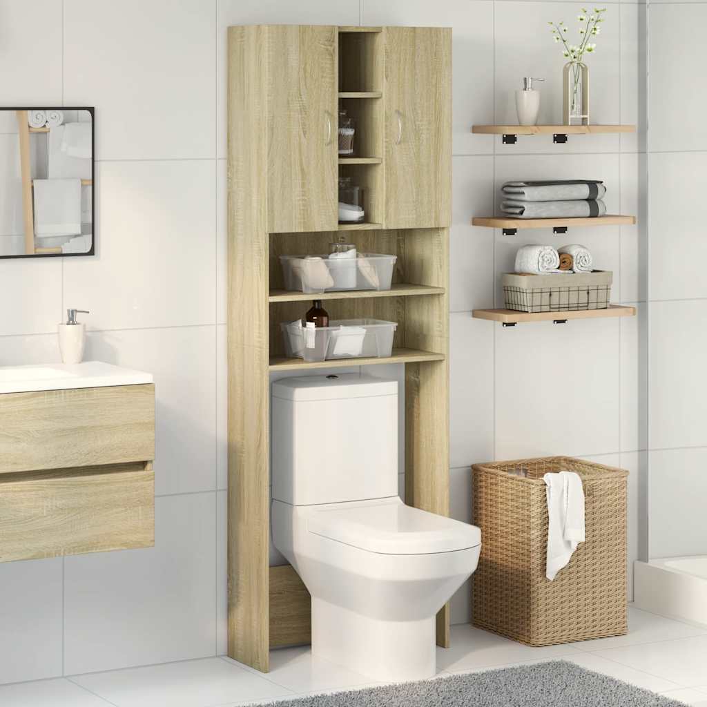 Meuble lave-linge chêne Sonoma 64x25,5x190 cm