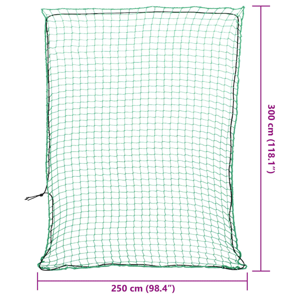 Anhängernetz mit Gummiseil Grün 3x2,5 m PP