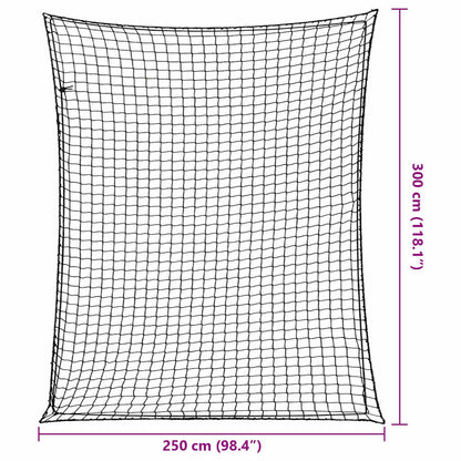 Anhängernetz mit Gummiseil Schwarz 3x2,5 m PP