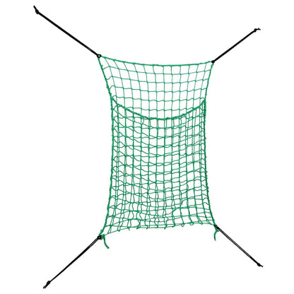 Heunetze 2 Stk. Rechteckig Grün 90x60 cm PP