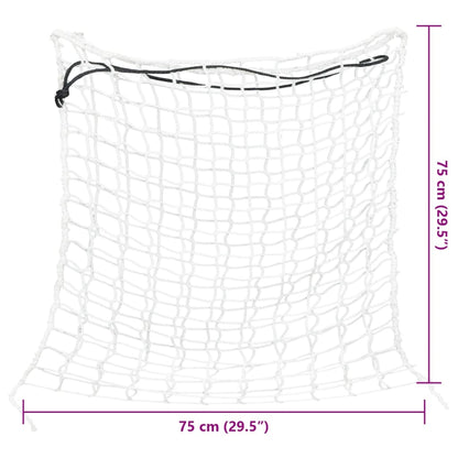 Heunetze 2 Stk. Rund Weiß 75x75 m PP