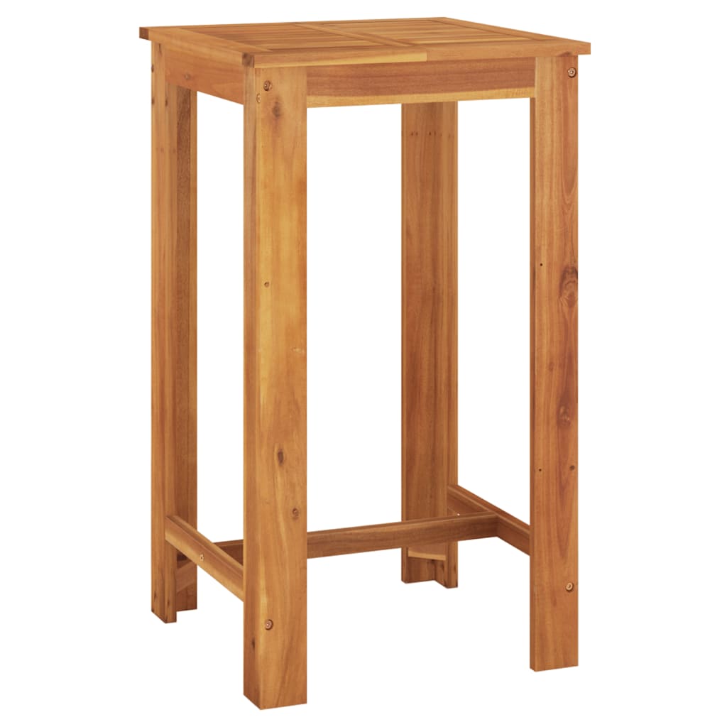 Ensemble de bar de jardin 5 pièces en bois d'acacia massif noir et polyrotin