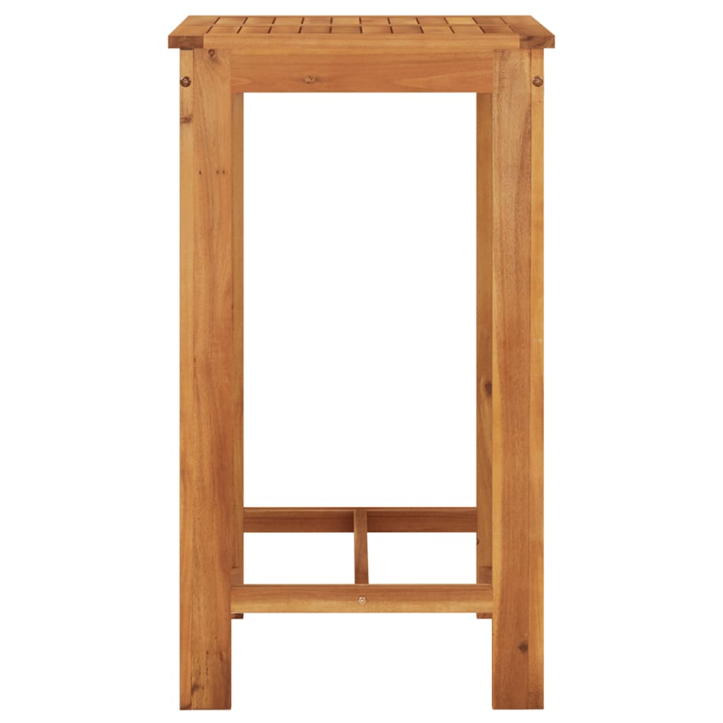 Ensemble de bar de jardin 5 pièces en bois d'acacia massif noir et polyrotin
