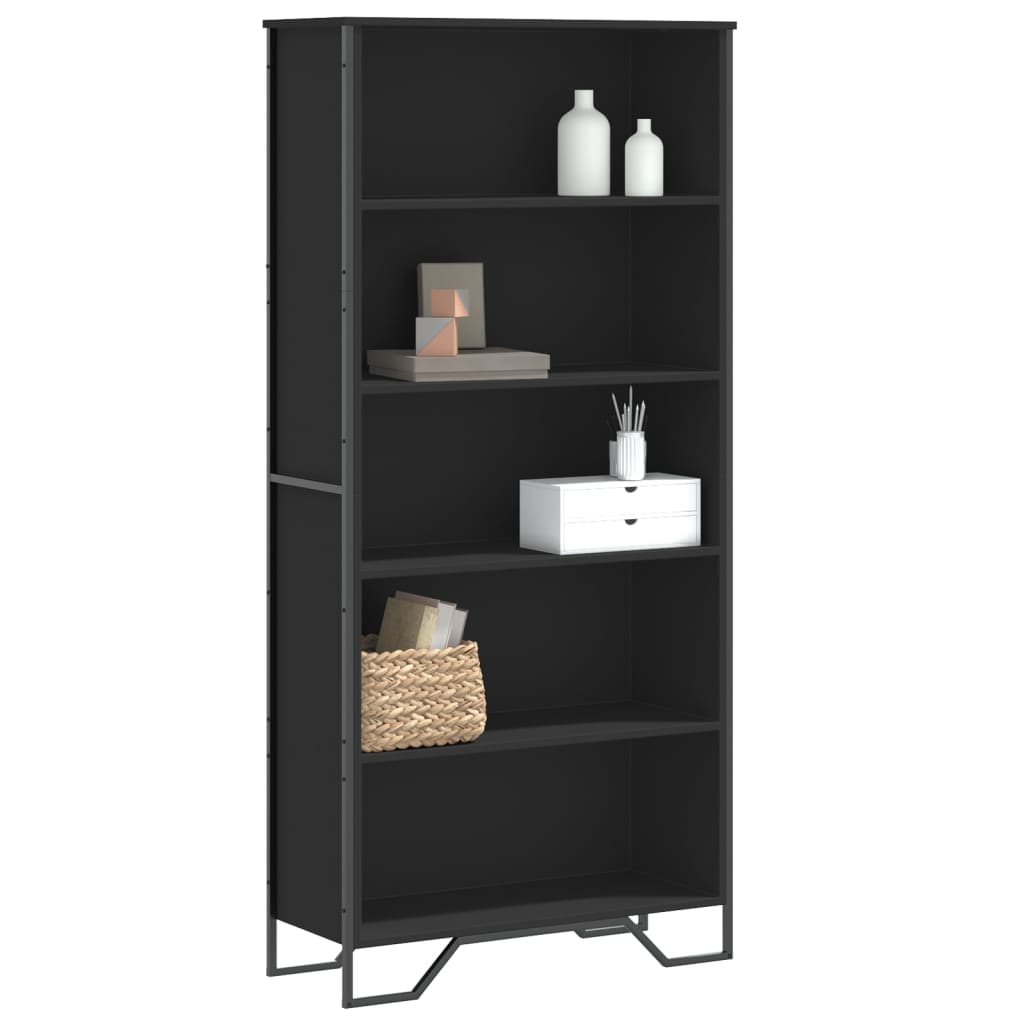 Bookshelf Black 80x31x169 cm wood-based material