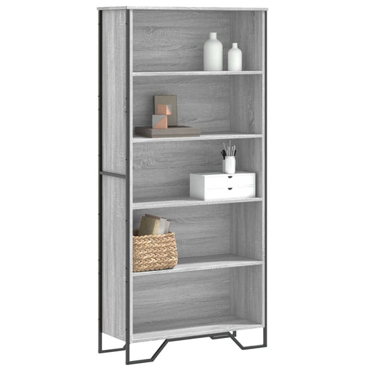 Bookshelf Grey Sonoma 80x31x169 cm wood-based material