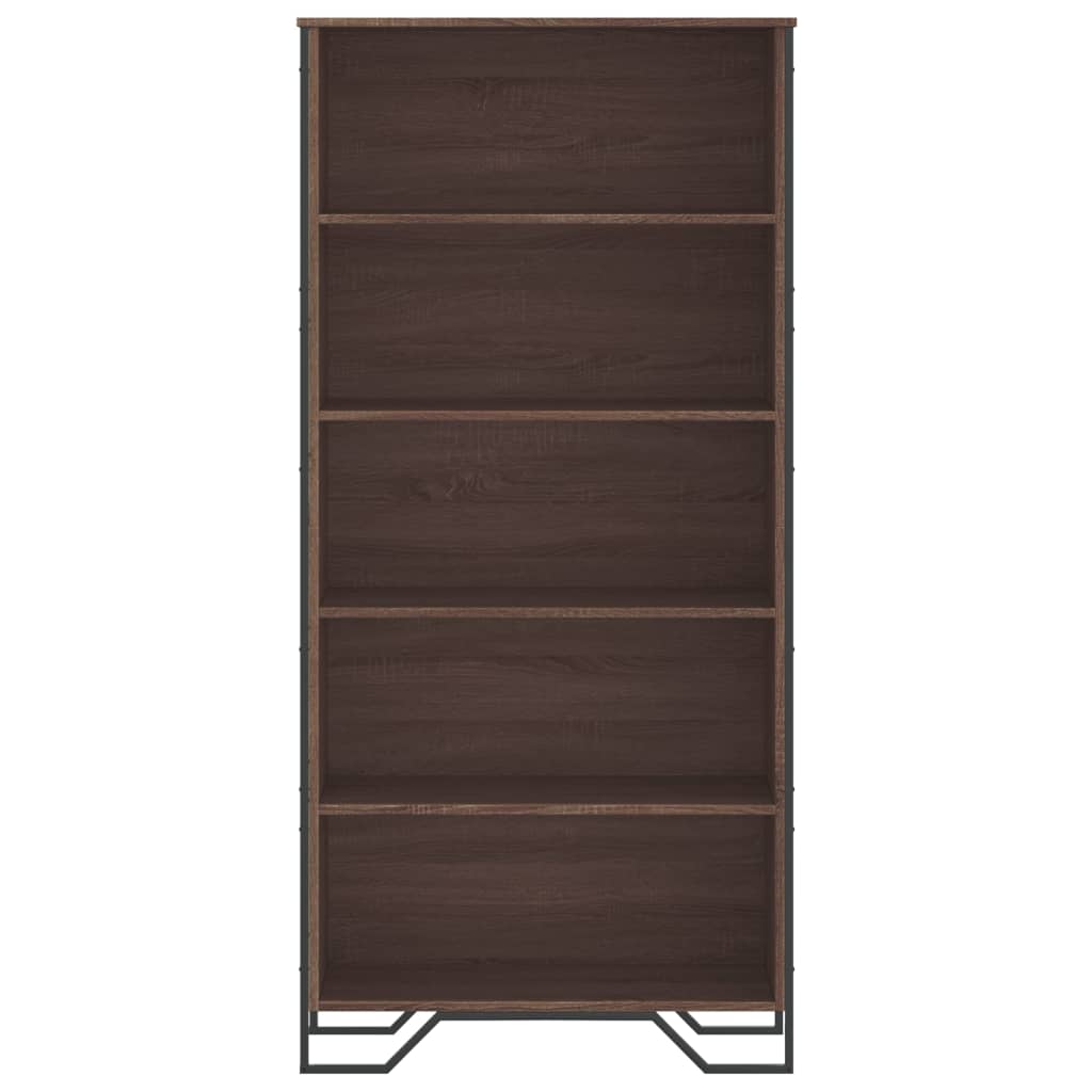 Bookshelf brown oak look 80x31x169 cm wood material
