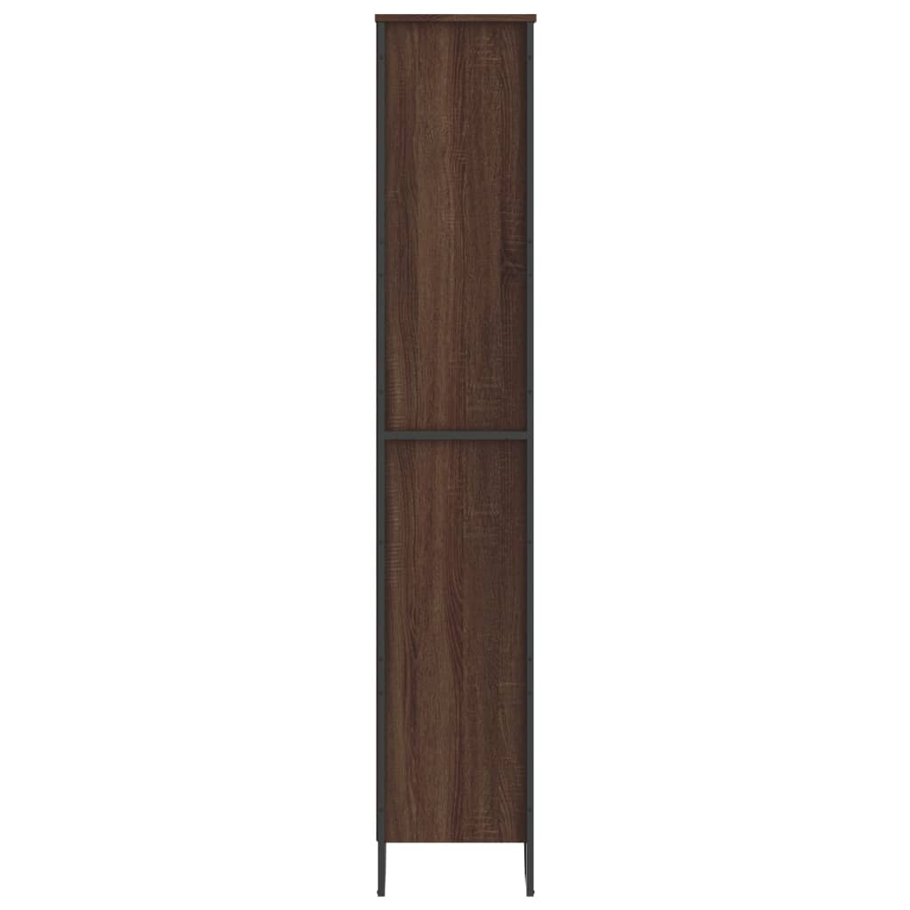 Bookshelf brown oak look 80x31x169 cm wood material