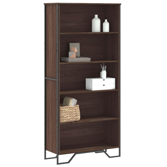 Bookshelf brown oak look 80x31x169 cm wood material