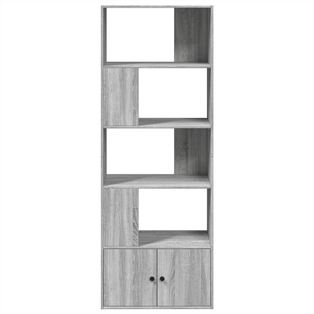 Bookshelf Grey Sonoma 70x36x189 cm wood material