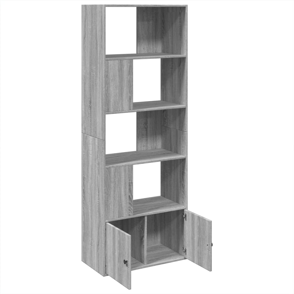 Bookshelf Grey Sonoma 70x36x189 cm wood material