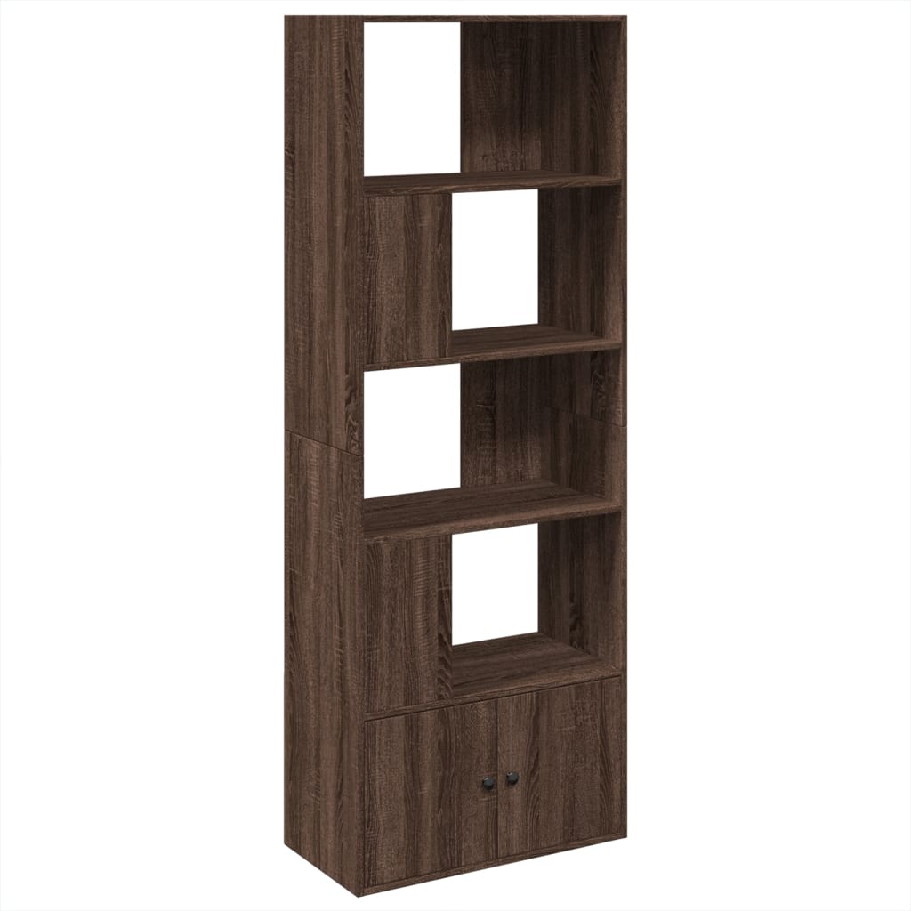 Bookshelf brown oak look 70x36x189 cm wood material