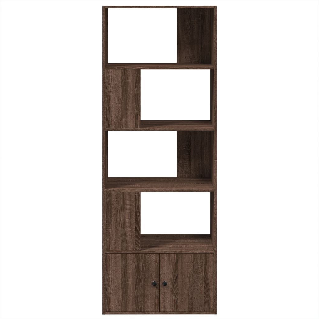 Bookshelf brown oak look 70x36x189 cm wood material