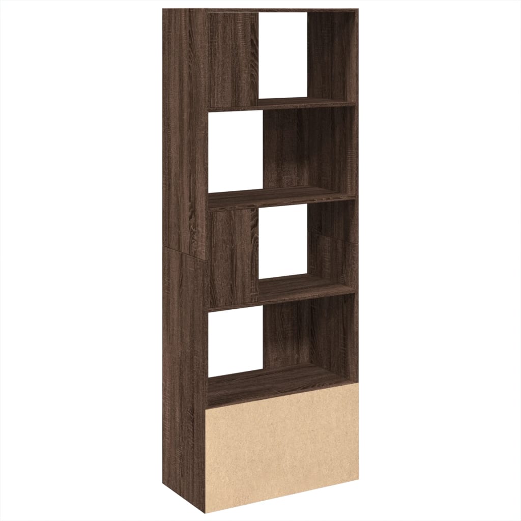 Bookshelf brown oak look 70x36x189 cm wood material