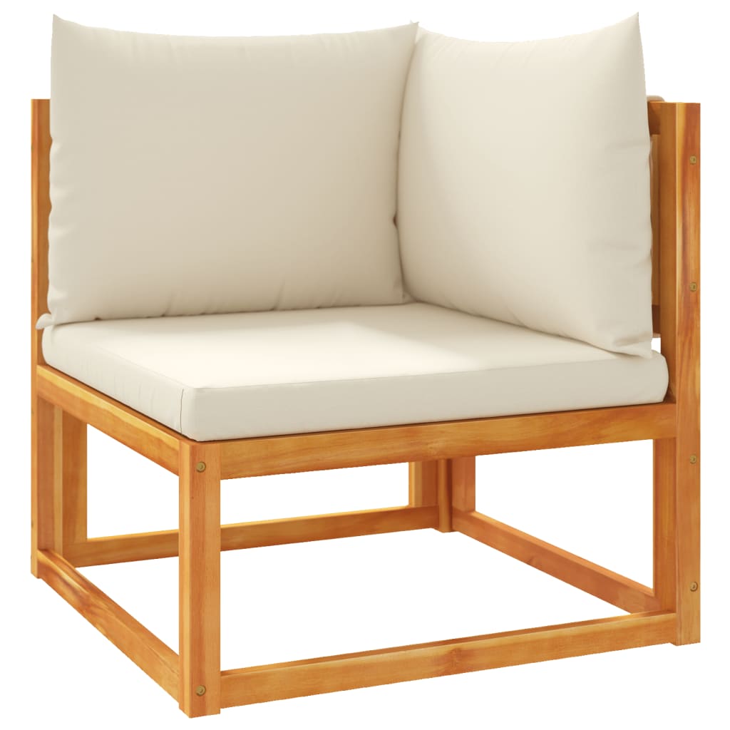 Gartensofas-Ecke mit Kissen 2 Stk. Holz Akazie & Seil