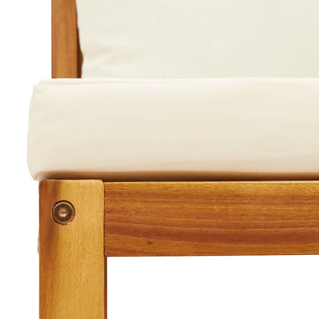 Gartensofas-Ecke mit Kissen 2 Stk. Holz Akazie & Seil