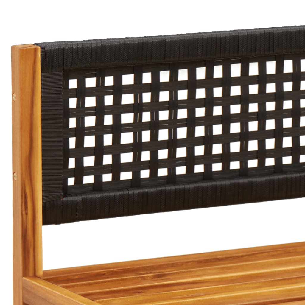 4-tlg. Gartensofa-Set mit Kissen Holz Akazie & Rattan