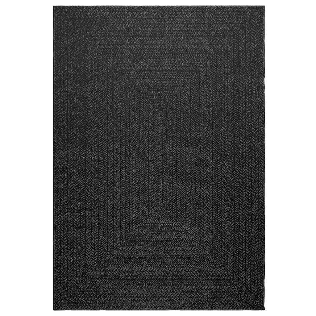 Teppich ZIZUR Anthrazit 140x200cm Jute-Optik Indoor und Outdoor