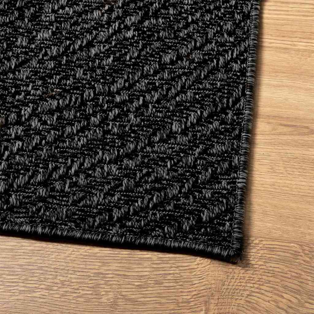 Teppich ZIZUR Anthrazit 80x250 cm Jute-Optik Indoor und Outdoor