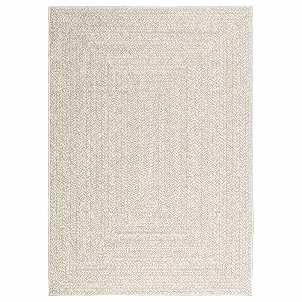 Teppich ZIZUR Creme 120x170 cm Jute-Optik Indoor und Outdoor