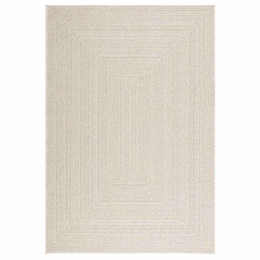 Teppich ZIZUR Creme 140x200 cm Jute-Optik Indoor und Outdoor