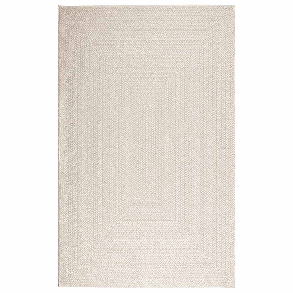 Teppich ZIZUR Creme 160x230 cm Jute-Optik Indoor und Outdoor