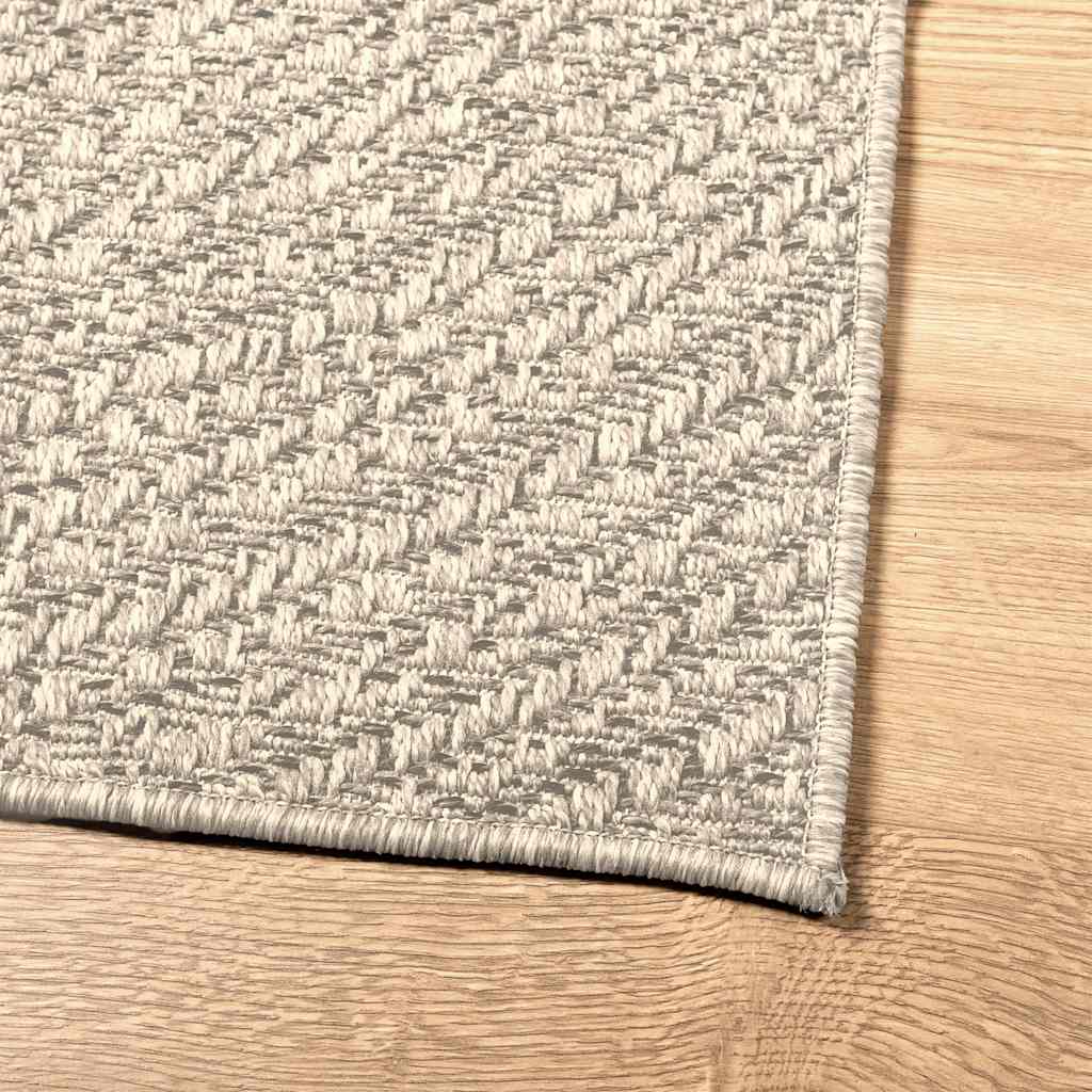 Teppich ZIZUR Creme 80x250 cm Jute-Optik Indoor und Outdoor