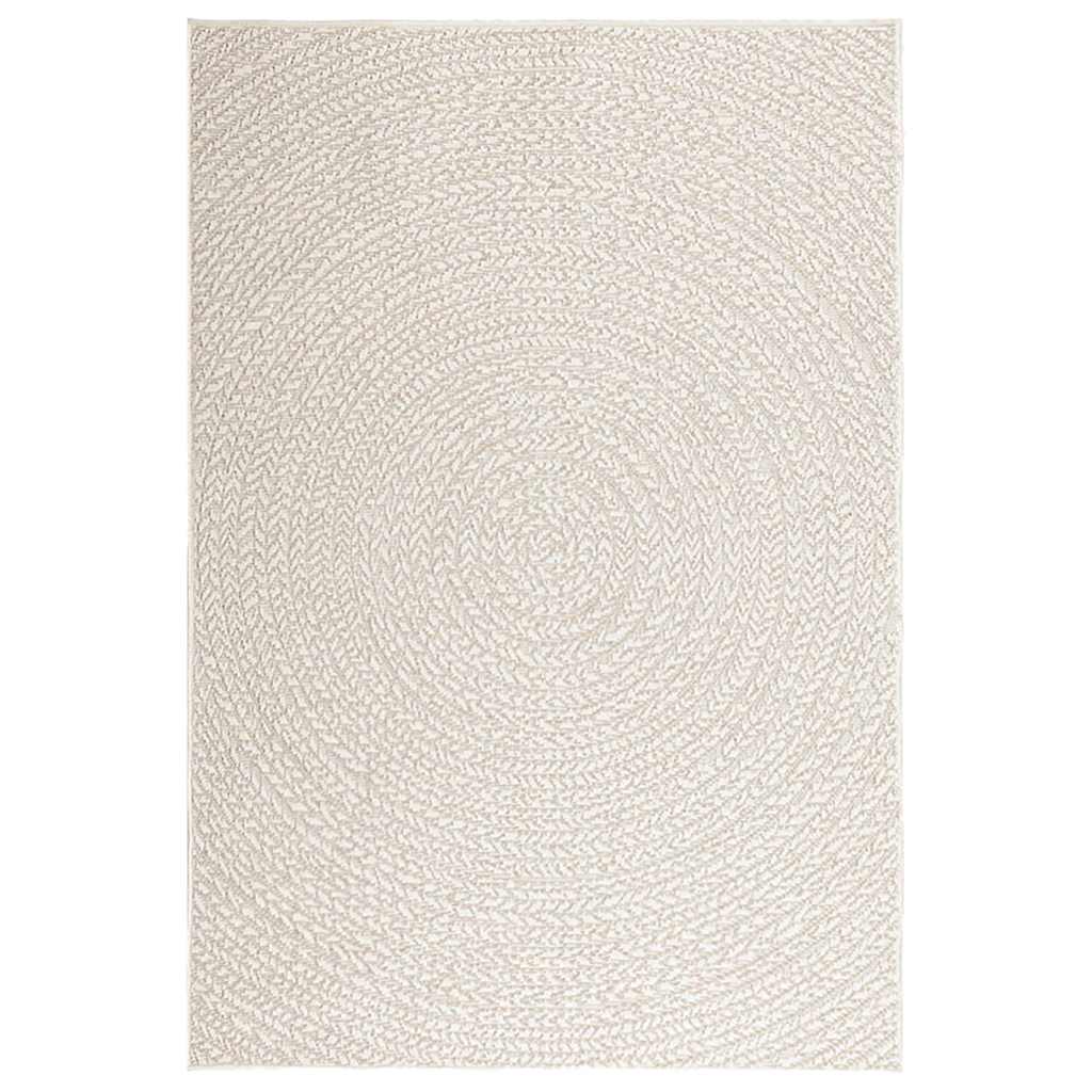 Teppich ZIZUR Creme 120x170 cm Jute-Optik Indoor und Outdoor