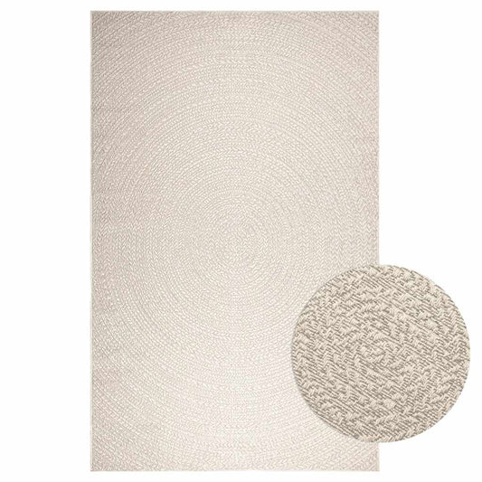 Teppich ZIZUR Creme 200x290 cm Jute-Optik Indoor und Outdoor