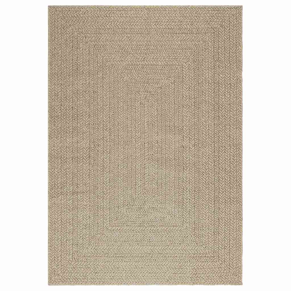 Teppich ZIZUR Beige 140x200 cm Jute-Optik Indoor und Outdoor