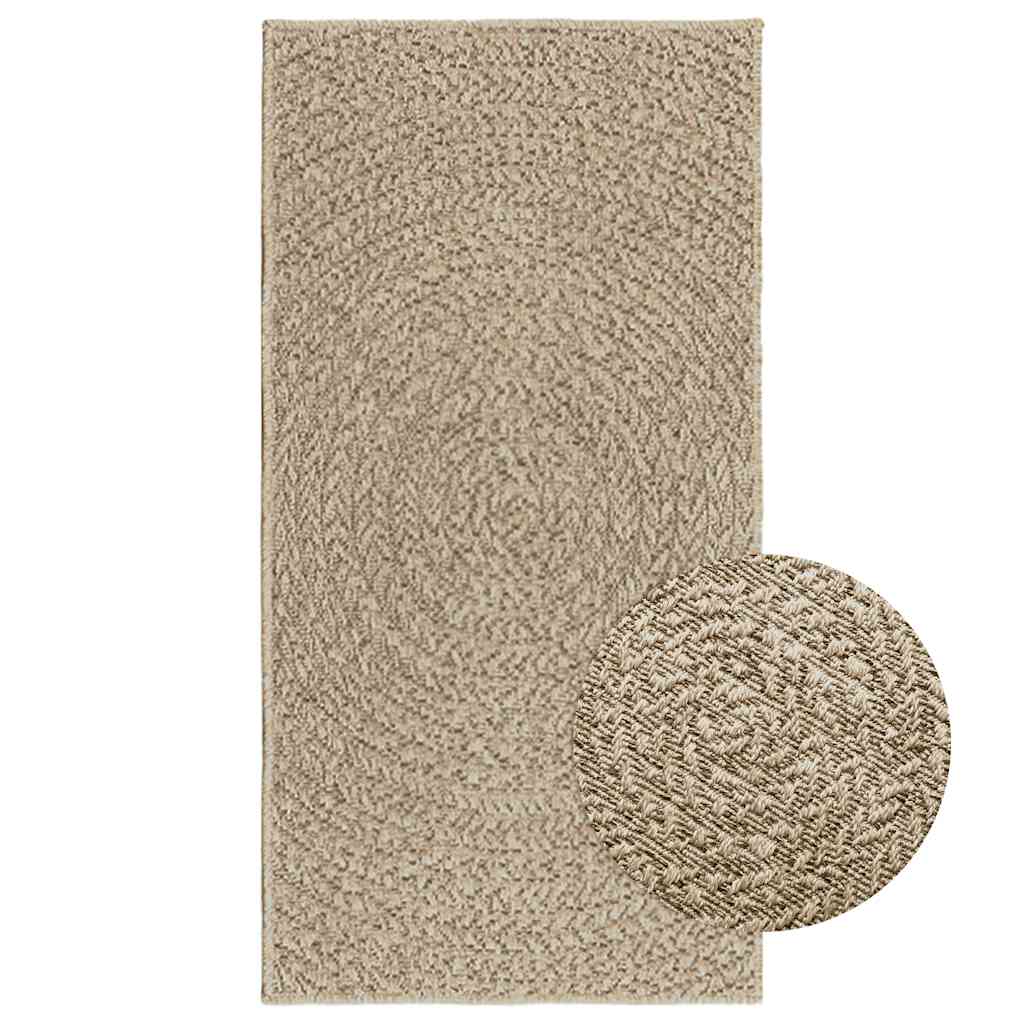 Teppich ZIZUR Beige 60x110 cm Jute-Optik Indoor und Outdoor