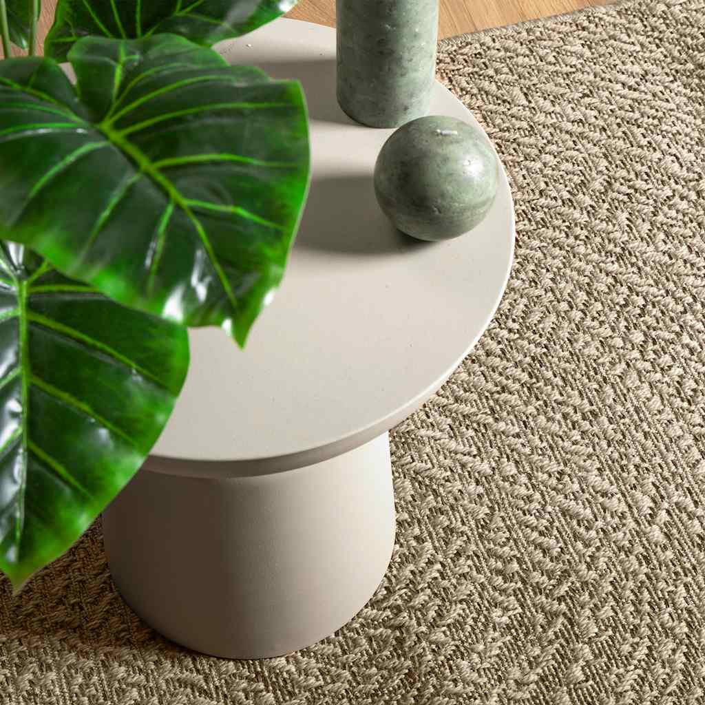 Teppich ZIZUR Beige 60x110 cm Jute-Optik Indoor und Outdoor