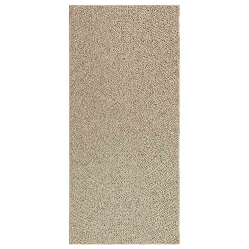 Teppich ZIZUR Beige 100x200 cm Jute-Optik Indoor und Outdoor